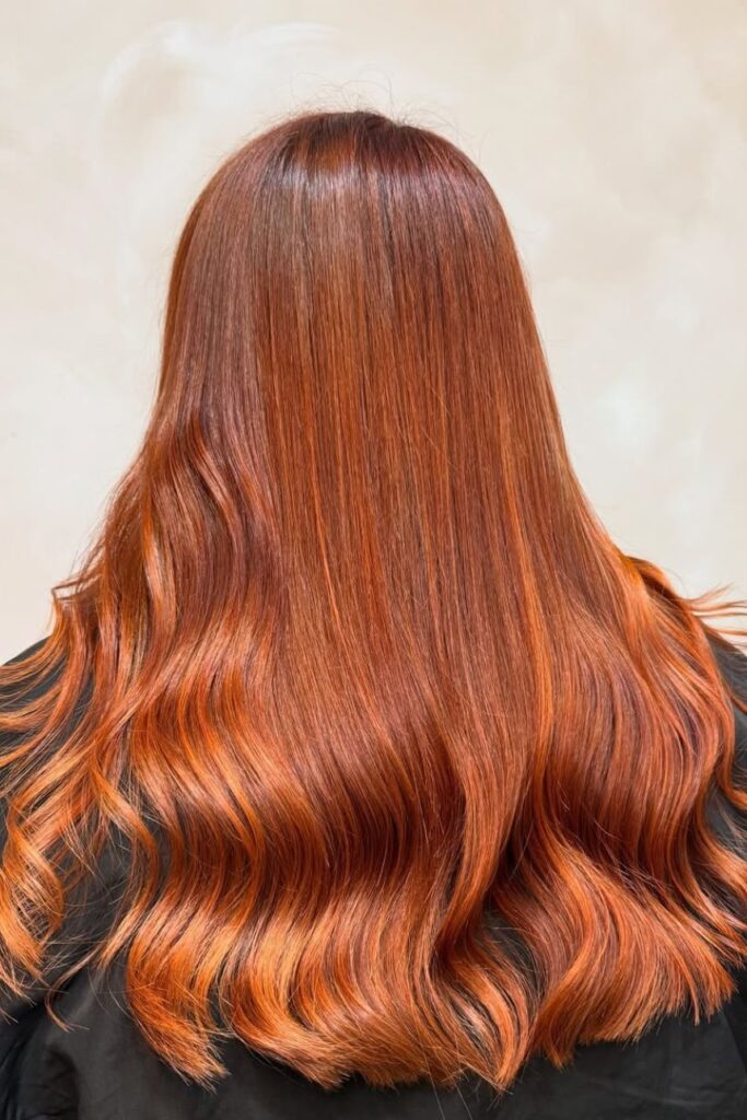 Autumnal chestnut brunette hair colour with soft waves at Mojo Hair & Beauty Chorley Autumnal chestnut brunette hair colour with soft waves at Mojo Hair & Beauty Chorley